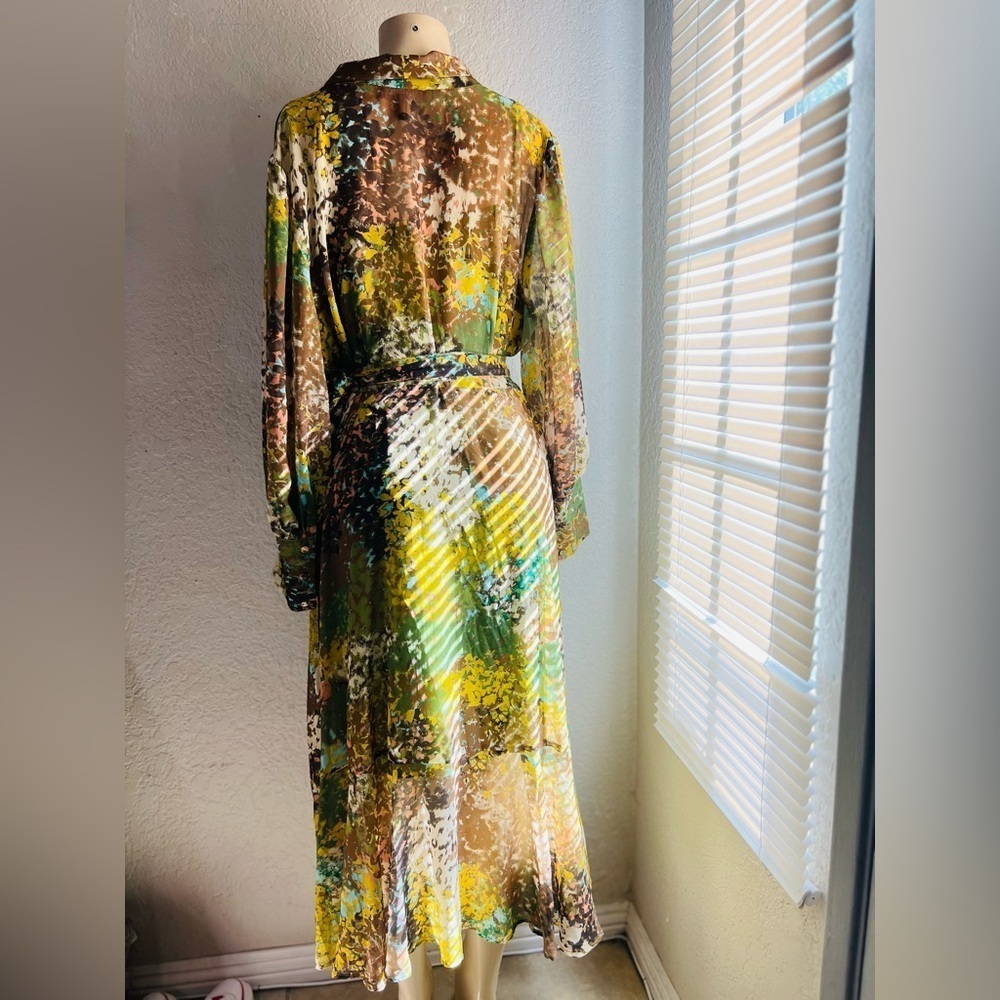 ELOQUIL Flowy Printed Dress floral print size 18 NWT - Picture 5 of 16